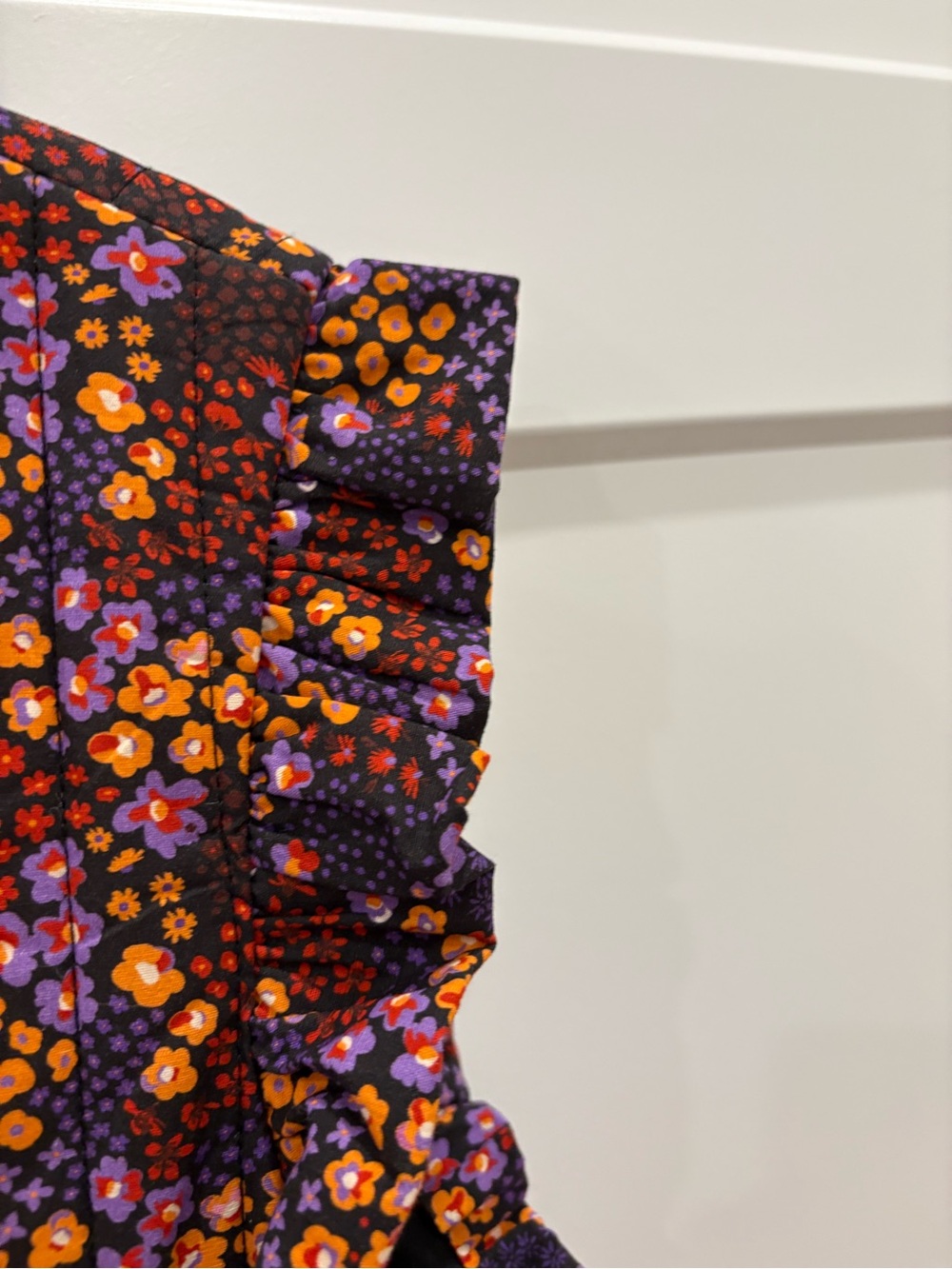 Anthropologie Dolan Printed Ruffled Toggle Vest - Picture 6 of 10
